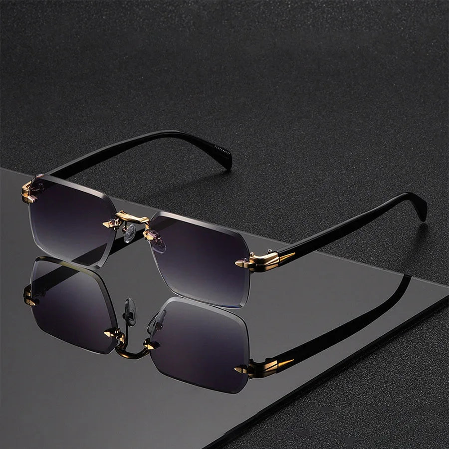 Classic Unisex Fashion Sunglasses Frameless Trendy Eyewear for Holiday Costume Suitable Best Gift for Festive Occasions