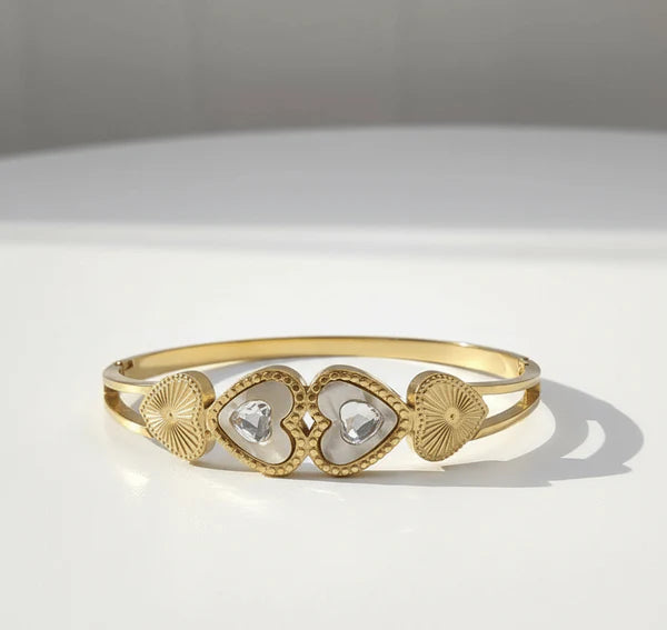 Twin Heart Radiance Bangle