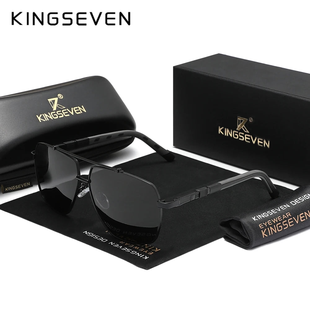 KINGSEVEN Luxury Polarized Sunglasses Men UV400 Square Large Frame Glasses Male Women Outdoor Causal Fashion Driving Eyewear