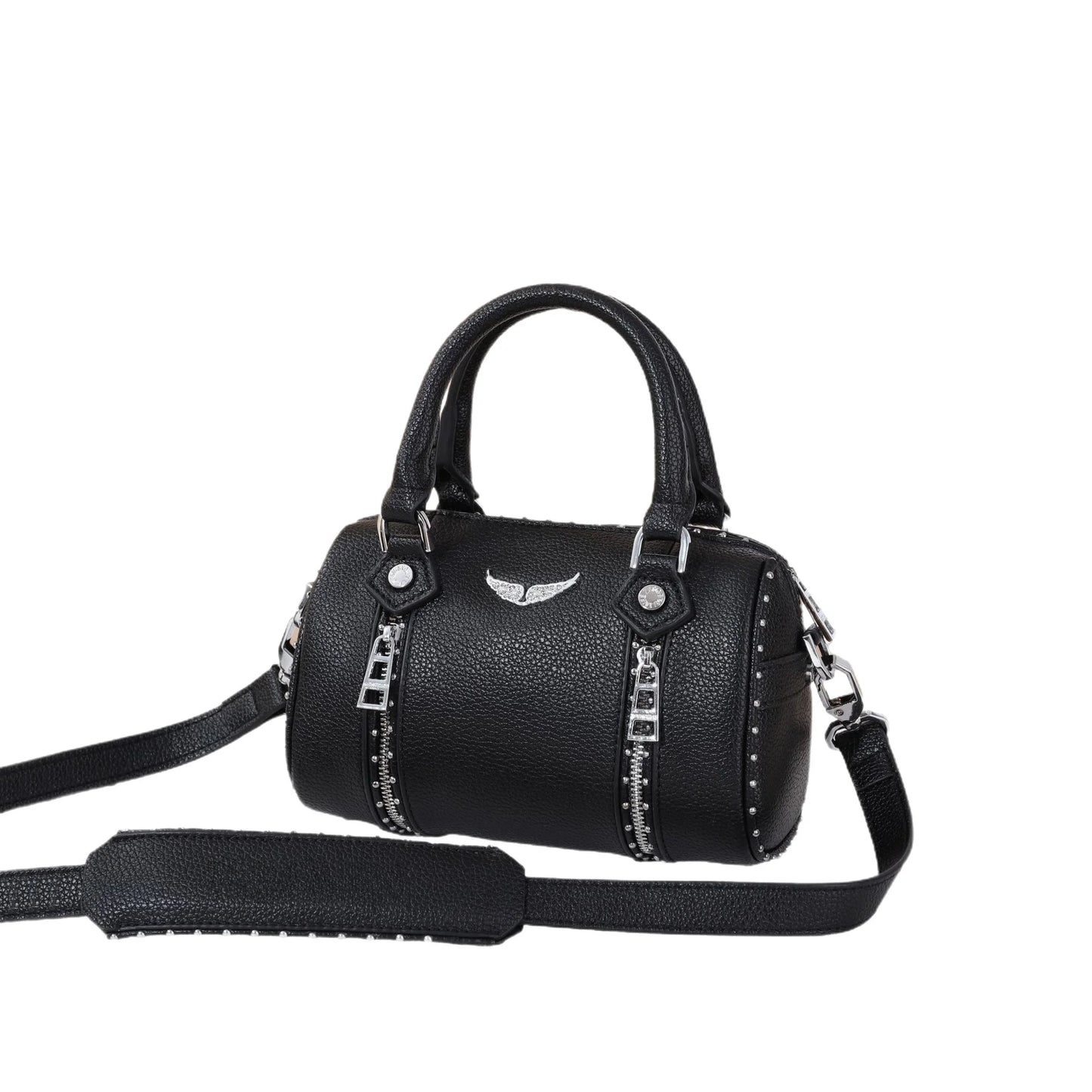 Fashionable Mini Boston Women's Bag 2025 New Style Single Shoulder Handbag Diamond Embellished PU Material Cross-Border Trend