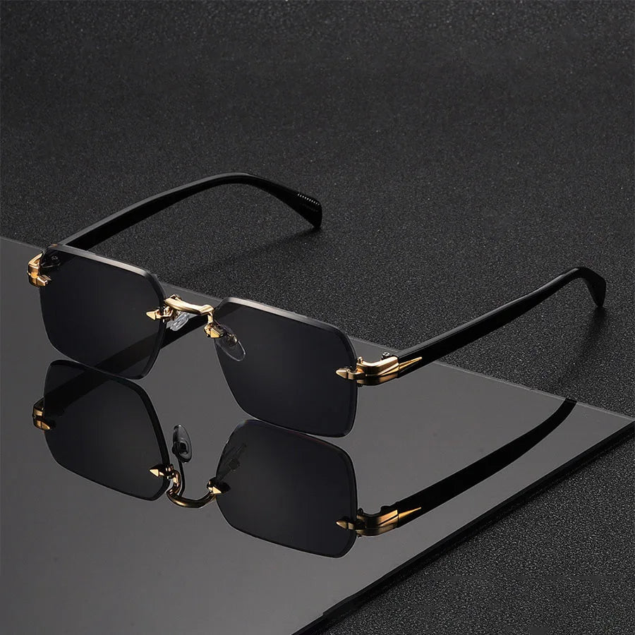 Classic Unisex Fashion Sunglasses Frameless Trendy Eyewear for Holiday Costume Suitable Best Gift for Festive Occasions