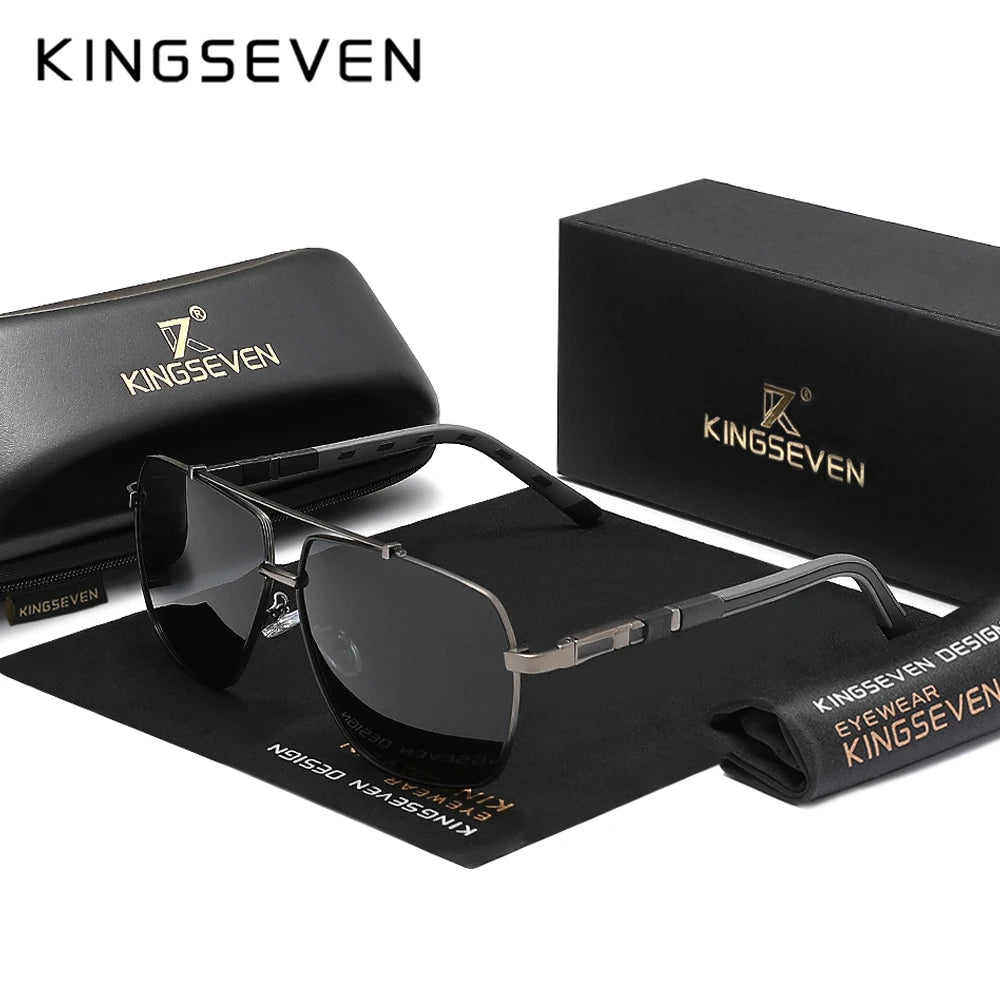 KINGSEVEN Luxury Polarized Sunglasses Men UV400 Square Large Frame Glasses Male Women Outdoor Causal Fashion Driving Eyewear