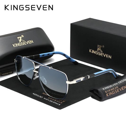 KINGSEVEN Luxury Polarized Sunglasses Men UV400 Square Large Frame Glasses Male Women Outdoor Causal Fashion Driving Eyewear