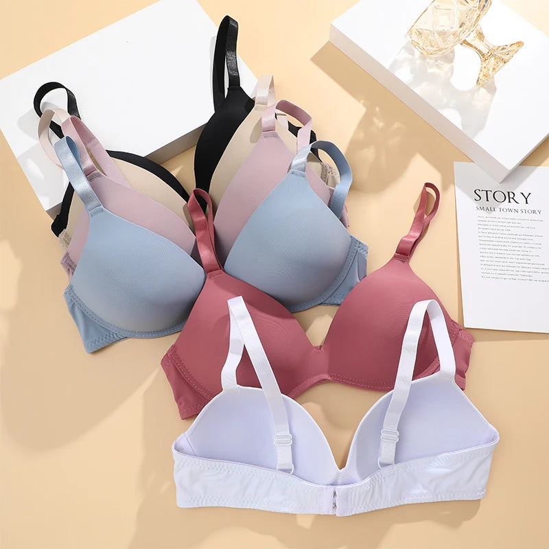 FONETOO Women Seamless Bra Sexy No Wire Push Up Underwear Girls Students Breathable Thin Bras Female's Bra Breathable Gathered