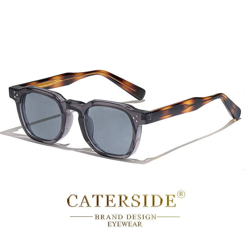 CATERSIDE Fashion Men Sunglasses Small Frame Square Personalized Design Sun Glasses Women Travel Party Business Festival Gift
