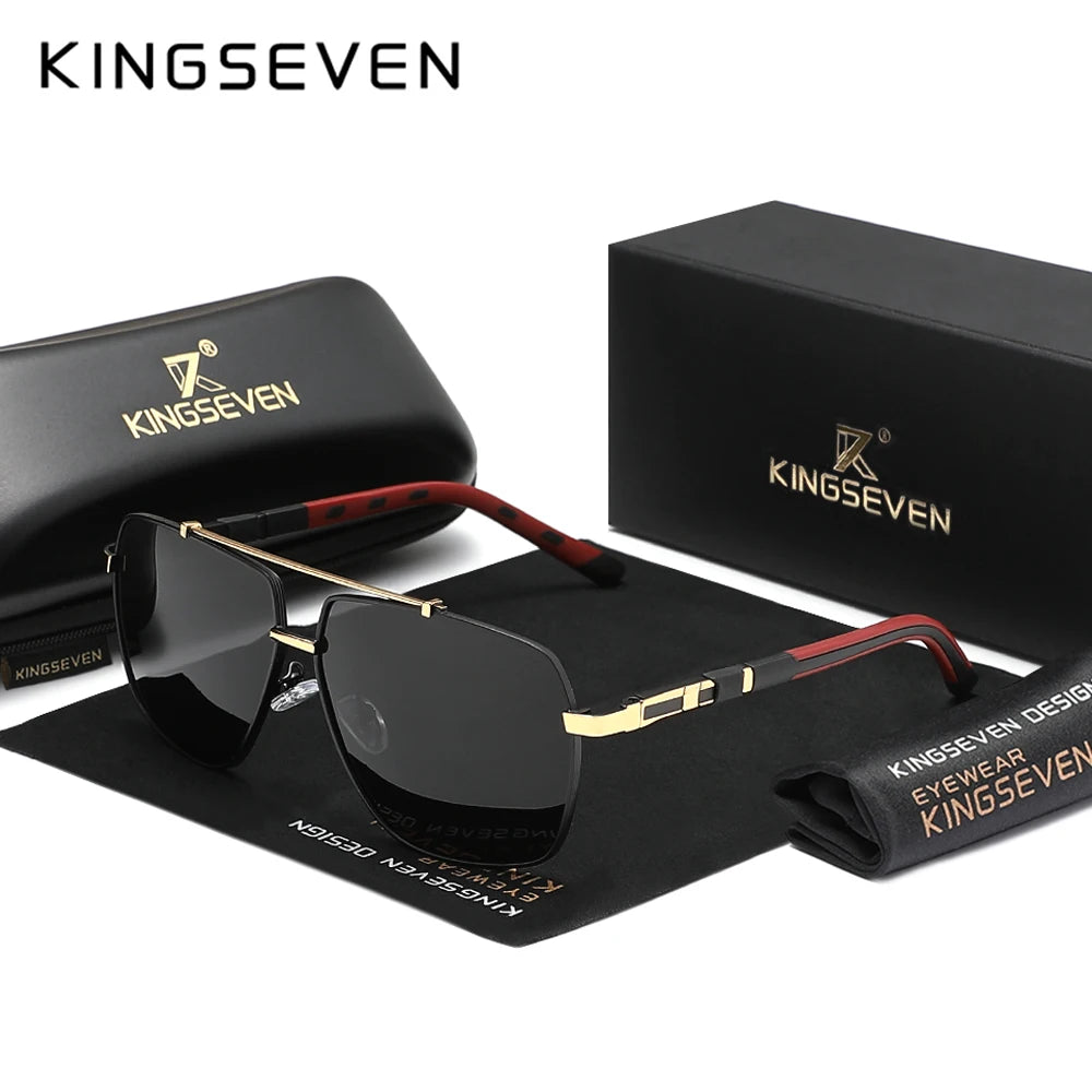 KINGSEVEN Luxury Polarized Sunglasses Men UV400 Square Large Frame Glasses Male Women Outdoor Causal Fashion Driving Eyewear