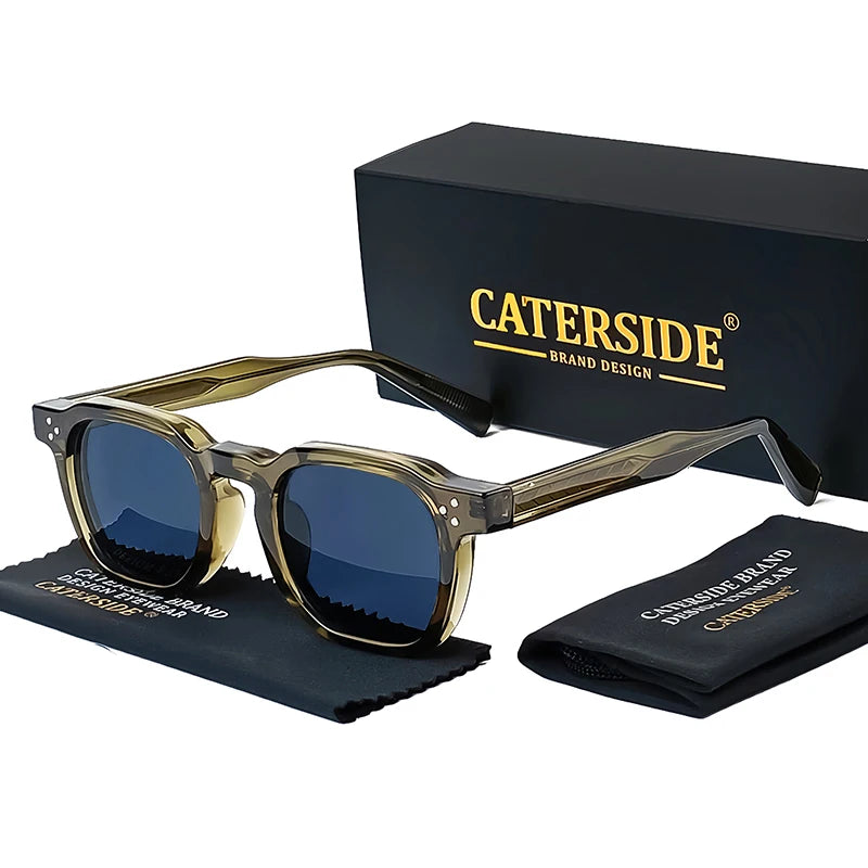 CATERSIDE Fashion Men Sunglasses Small Frame Square Personalized Design Sun Glasses Women Travel Party Business Festival Gift