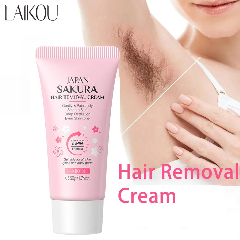 LAIKOU Hair Removal Cream  Intimate Areas Epilator Cream Painless Health Hair Remover Growth Inhibitor Men Woman Body Care 50g