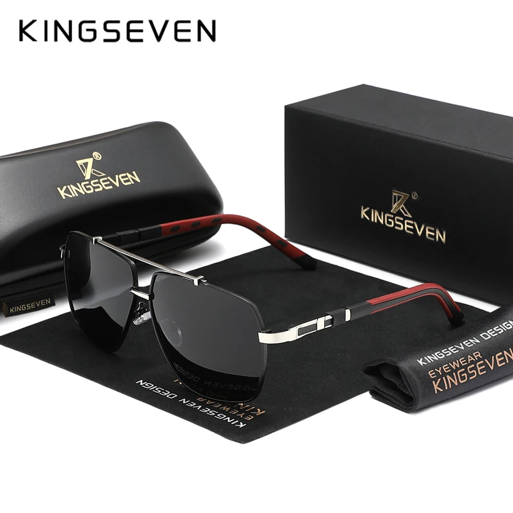 KINGSEVEN Luxury Polarized Sunglasses Men UV400 Square Large Frame Glasses Male Women Outdoor Causal Fashion Driving Eyewear