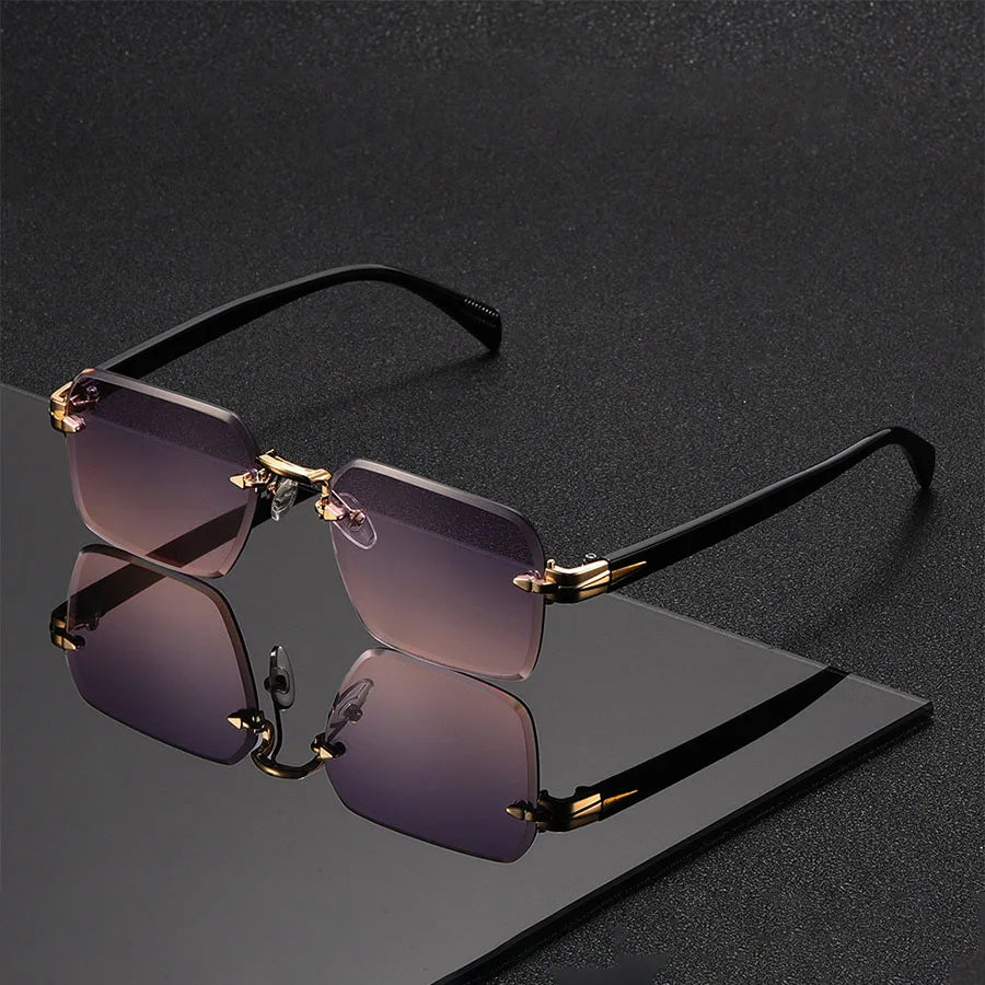 Classic Unisex Fashion Sunglasses Frameless Trendy Eyewear for Holiday Costume Suitable Best Gift for Festive Occasions