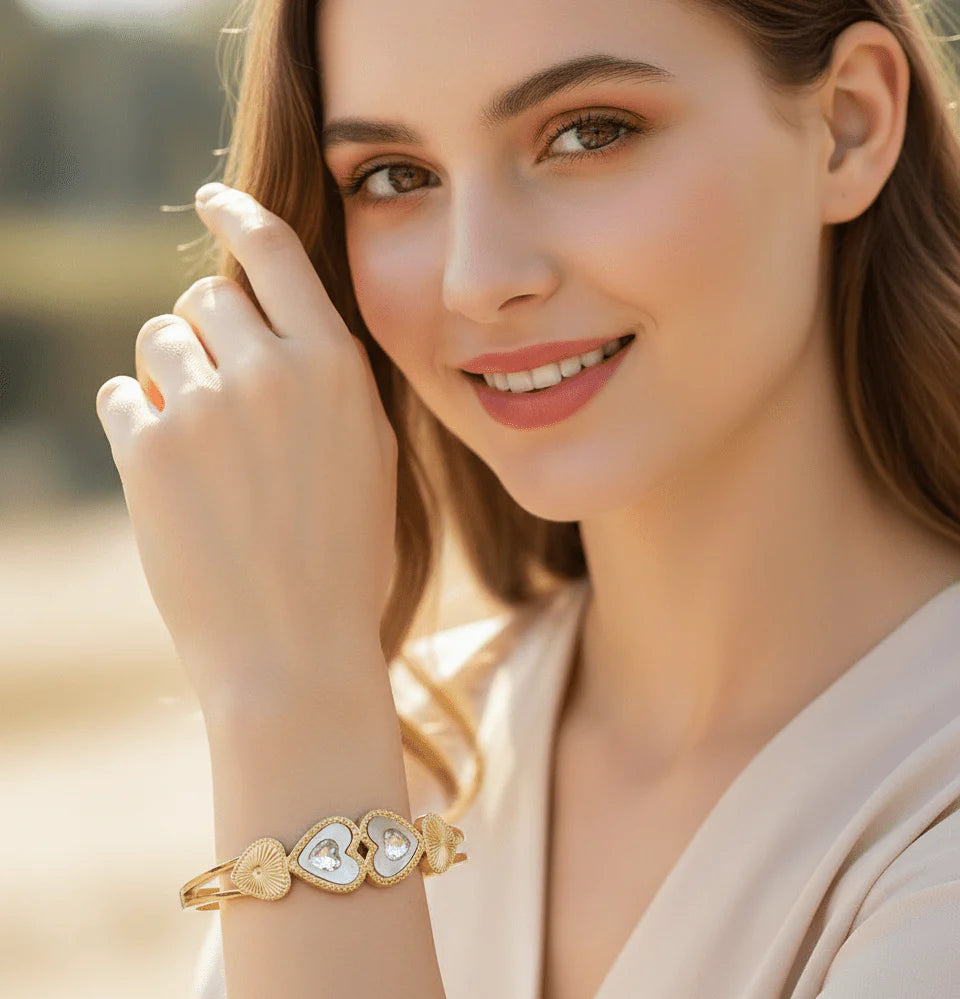 Twin Heart Radiance Bangle